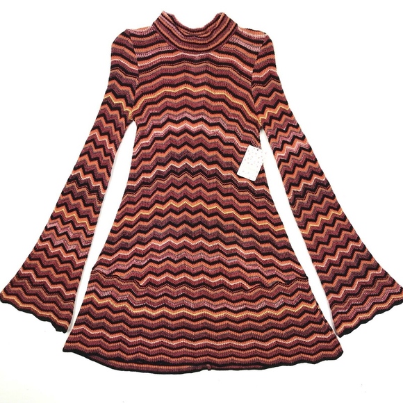 NWT Free People Bell Sleeve Sweater Dress Sz S - Picture 2 of 6